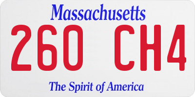 MA license plate 260CH4