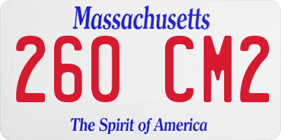 MA license plate 260CM2