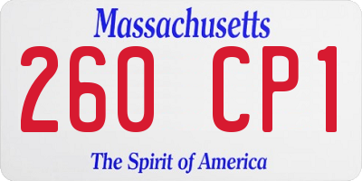 MA license plate 260CP1