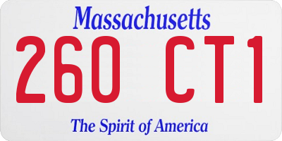 MA license plate 260CT1
