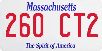 MA license plate 260CT2