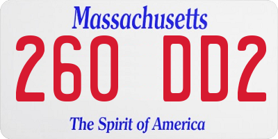MA license plate 260DD2