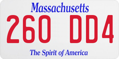 MA license plate 260DD4
