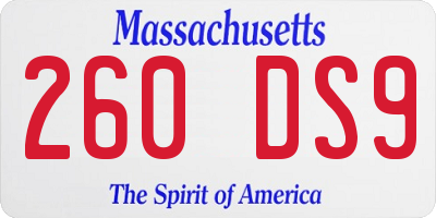 MA license plate 260DS9
