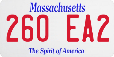 MA license plate 260EA2