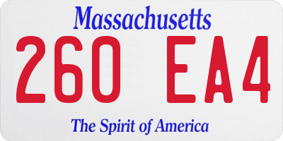 MA license plate 260EA4