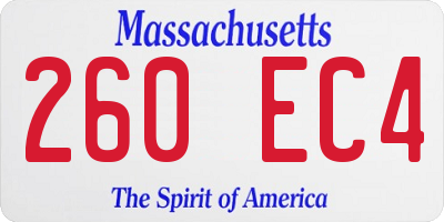 MA license plate 260EC4