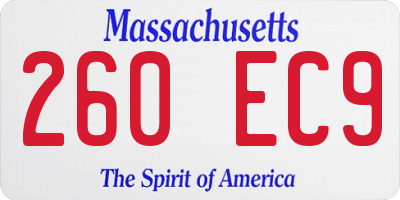 MA license plate 260EC9
