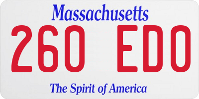 MA license plate 260ED0