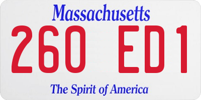 MA license plate 260ED1
