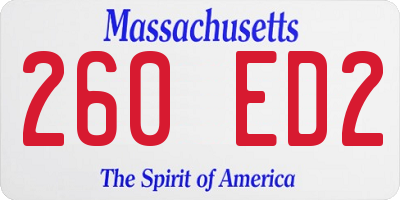 MA license plate 260ED2