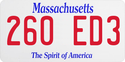 MA license plate 260ED3