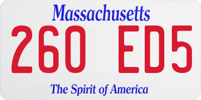 MA license plate 260ED5