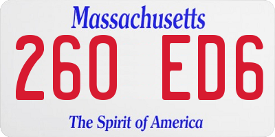 MA license plate 260ED6