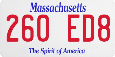 MA license plate 260ED8