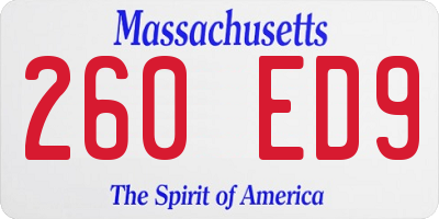 MA license plate 260ED9