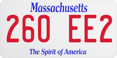 MA license plate 260EE2