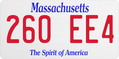 MA license plate 260EE4