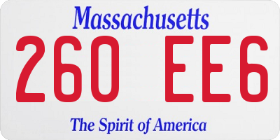 MA license plate 260EE6