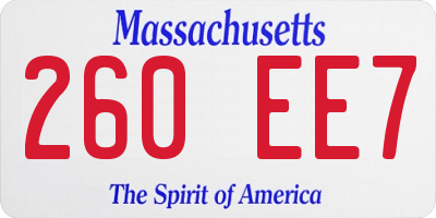 MA license plate 260EE7