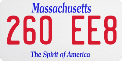 MA license plate 260EE8