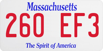 MA license plate 260EF3