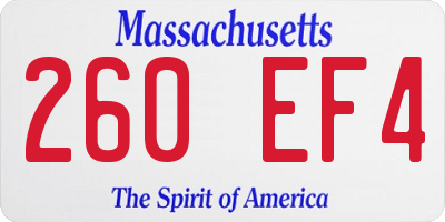 MA license plate 260EF4