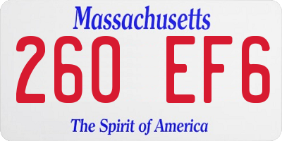 MA license plate 260EF6