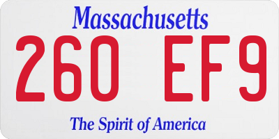 MA license plate 260EF9
