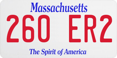 MA license plate 260ER2