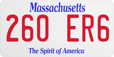 MA license plate 260ER6