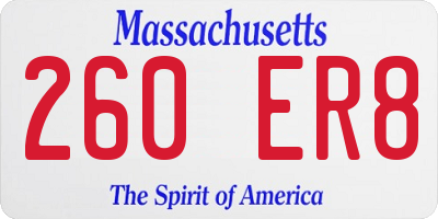 MA license plate 260ER8