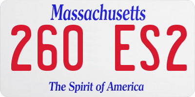 MA license plate 260ES2