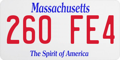 MA license plate 260FE4