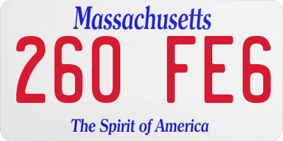 MA license plate 260FE6