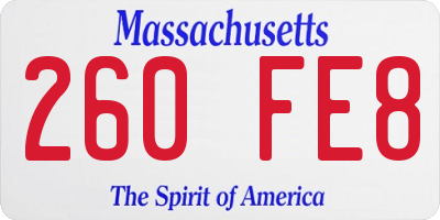 MA license plate 260FE8