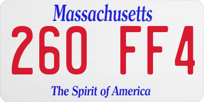 MA license plate 260FF4