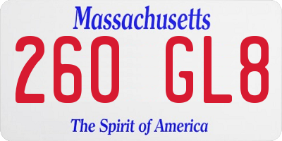 MA license plate 260GL8
