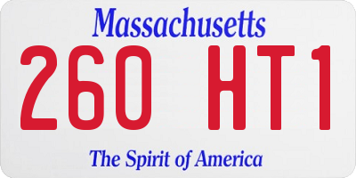 MA license plate 260HT1