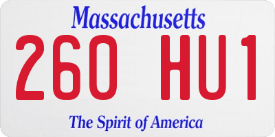 MA license plate 260HU1
