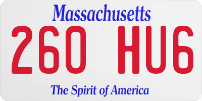 MA license plate 260HU6