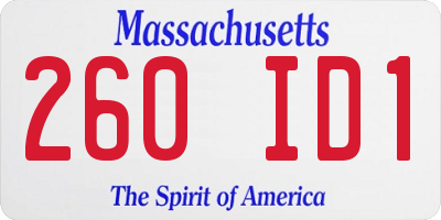 MA license plate 260ID1