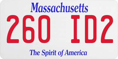 MA license plate 260ID2
