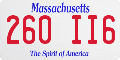MA license plate 260II6