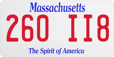 MA license plate 260II8