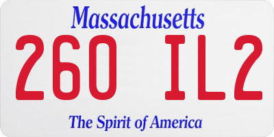 MA license plate 260IL2