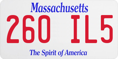 MA license plate 260IL5