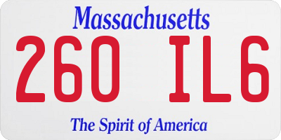 MA license plate 260IL6