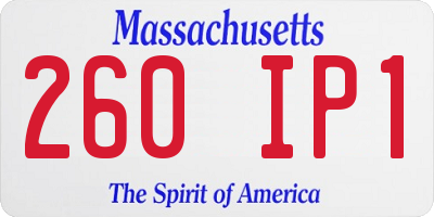MA license plate 260IP1