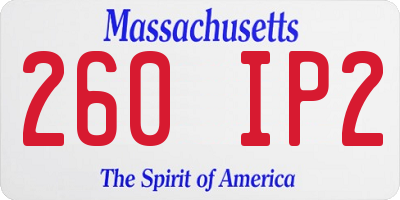 MA license plate 260IP2